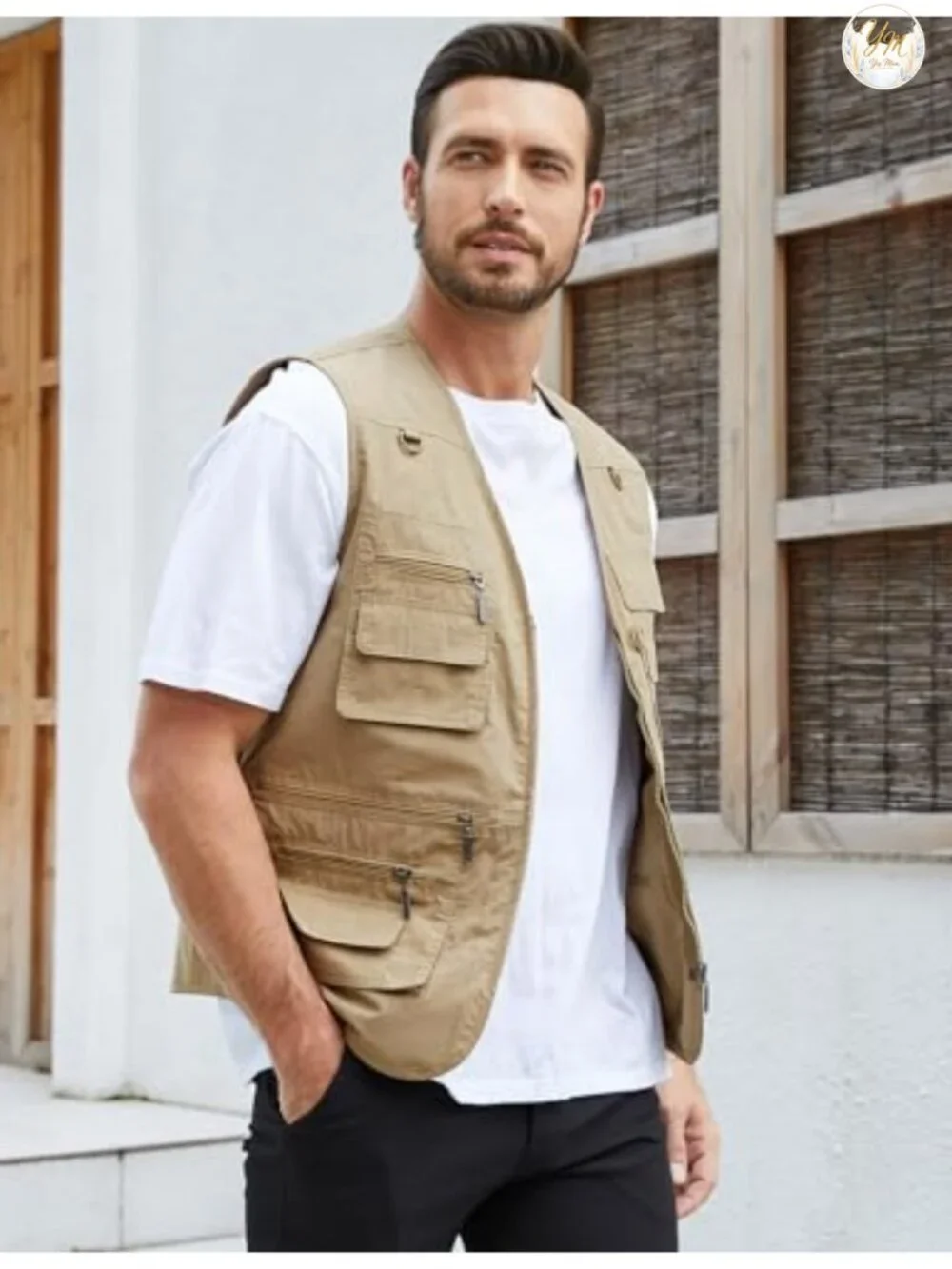 Men's Fishing Utility Safari Vest with 16 Pockets Lightweight Quick Dry